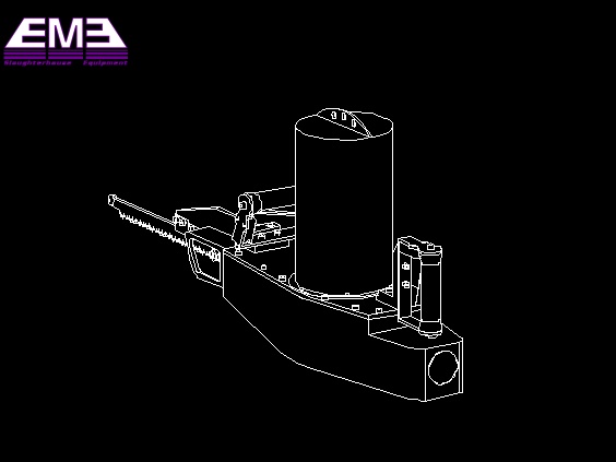 Cattle brisket cutting saw