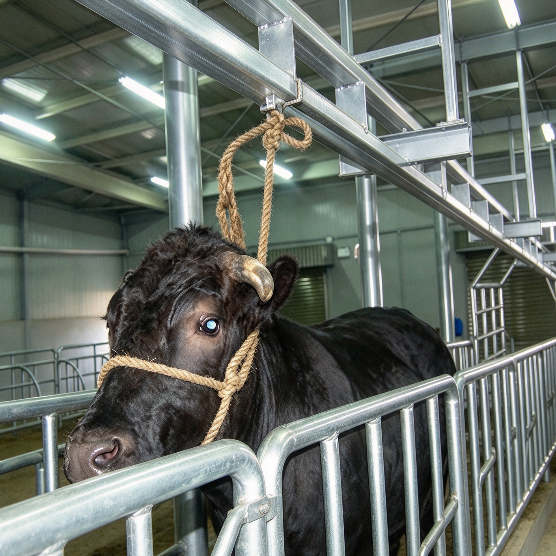 【QE-C102】Live cattle pulling machine  Cattle slaughterhouse equipment cow abattoir machine