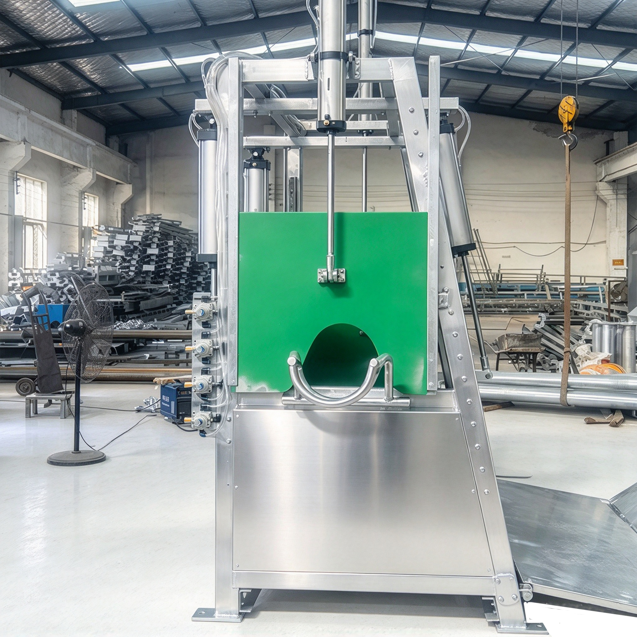 【QE-C103-II】Live cattle pneumatic fixed box (Slope-type) Cattle slaughterhouse equipment cow abattoir machine