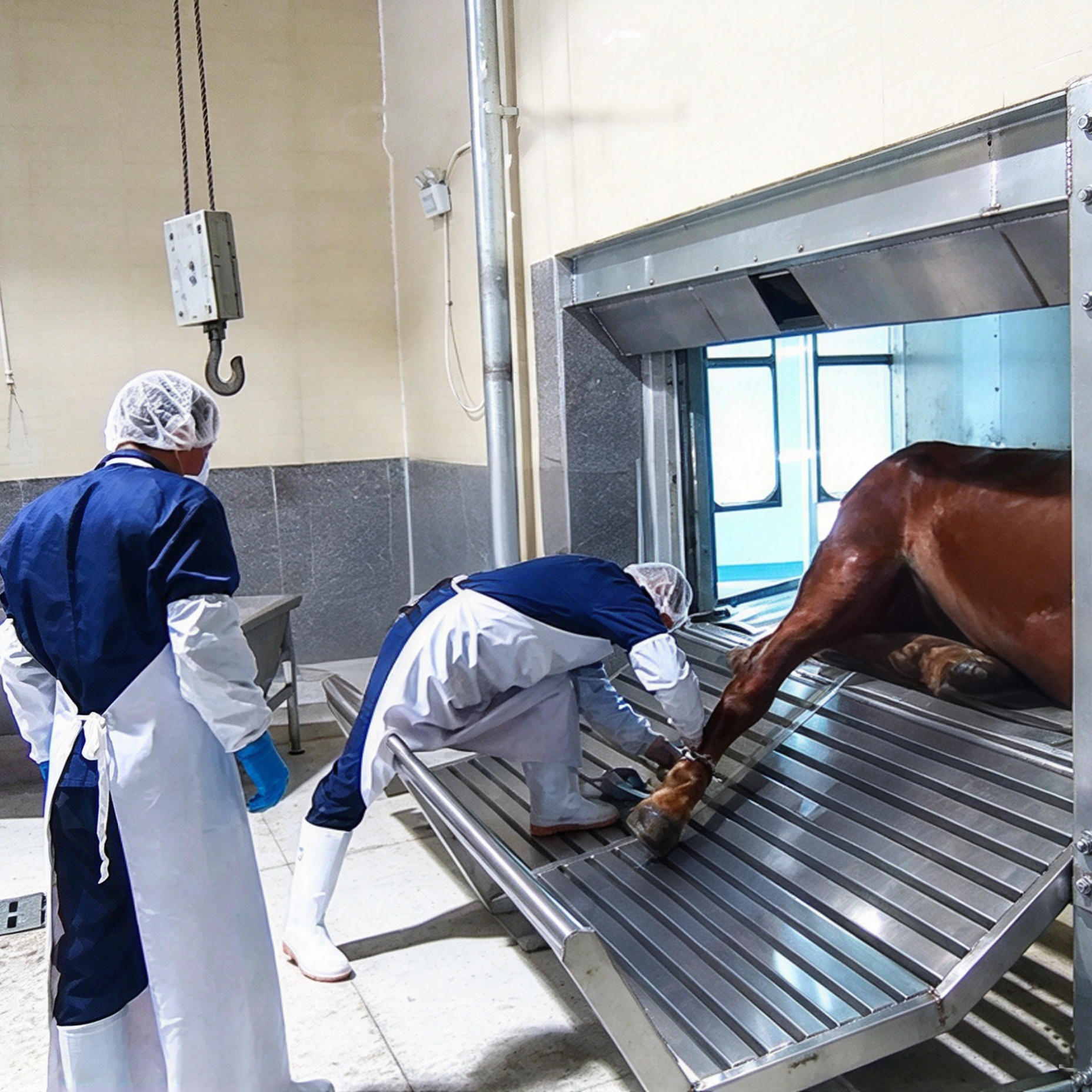 【QE-C105】Cattle carcass receiving grid Cattle slaughterhouse equipment cow abattoir machine