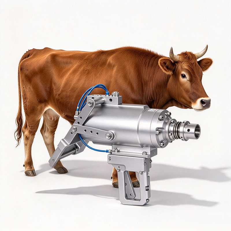 【QE-C107】Live cattle pneumatic stunner Cattle slaughterhouse equipment cow abattoir machine