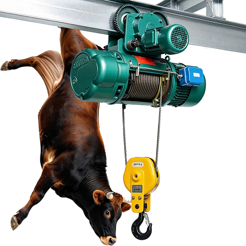 【QE-C109-I】Cattle bleeding vertical hoist Cattle slaughterhouse equipment cow abattoir machine