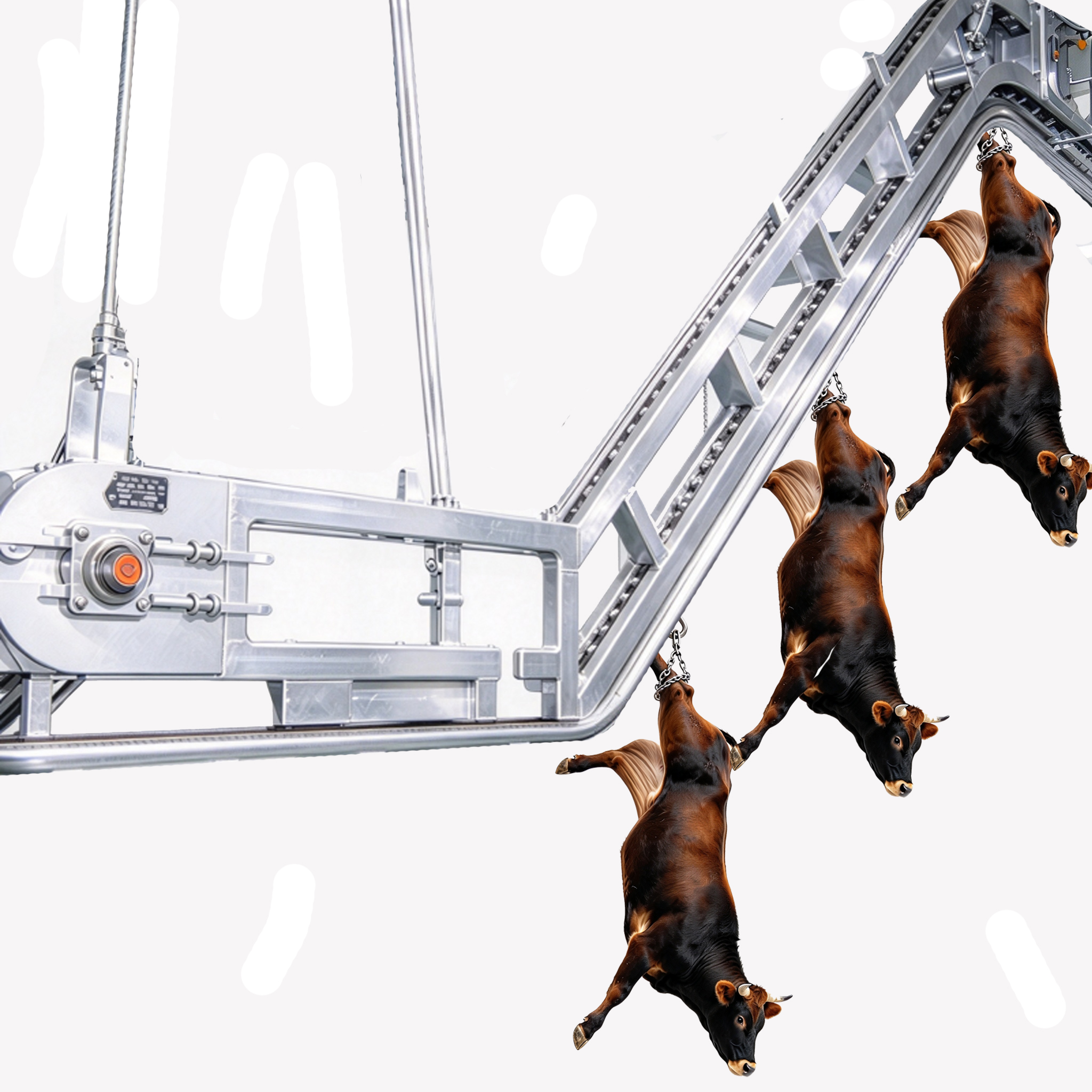 【QE-C109-II】Cattle bleeding slope lifting machine Cattle slaughterhouse equipment cow abattoir machine