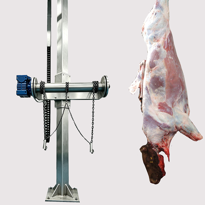 【QE-C212-I】Cattle skin hydraulic puller Cattle slaughterhouse equipment cow abattoir machine