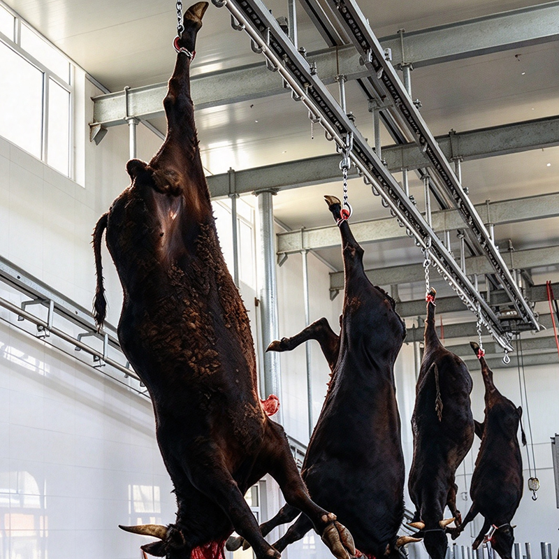 【QE-C110】Cattle bleeding manual convey rail slaughter machine Cattle slaughterhouse equipment cow abattoir machine