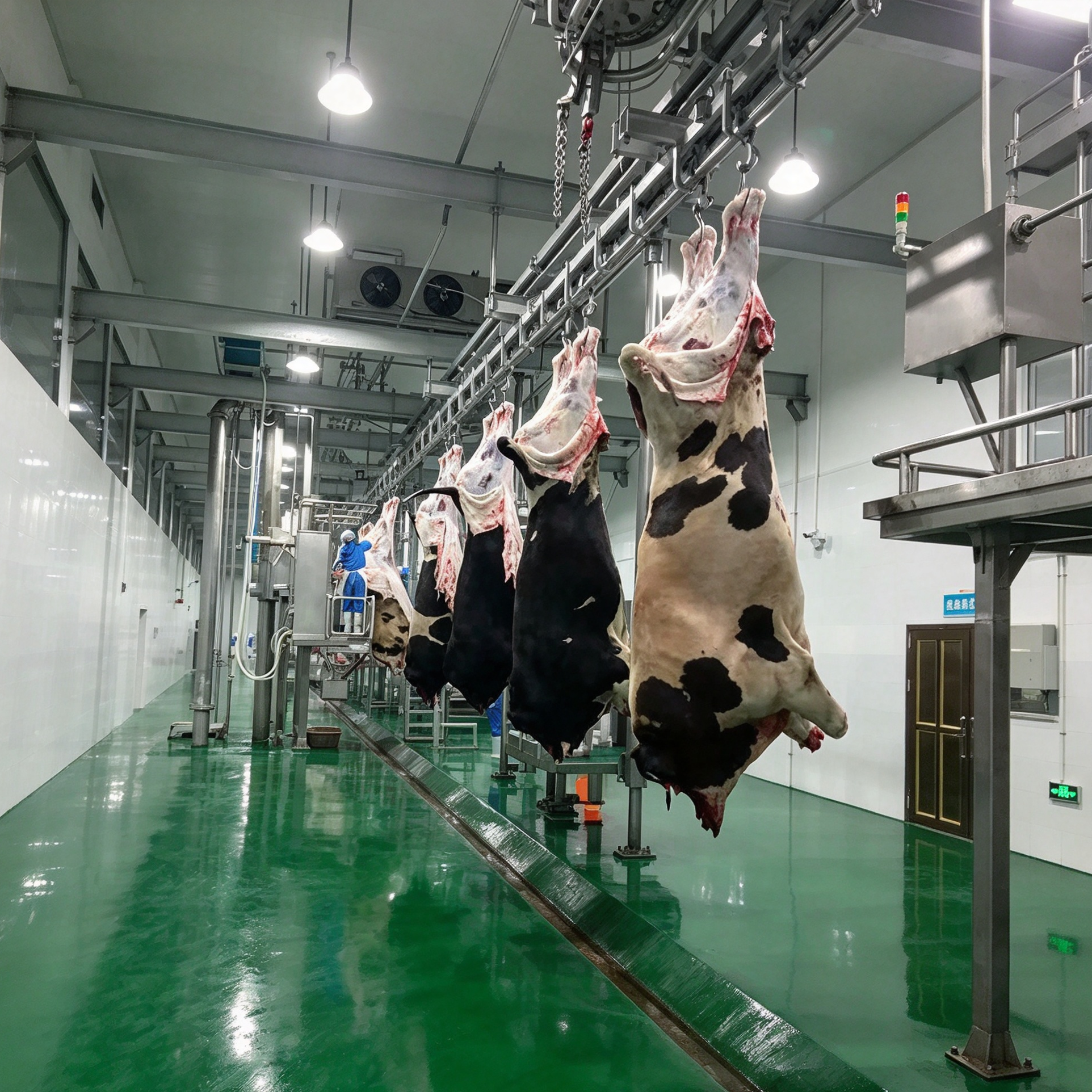 【QE-C301】Cattle carcass automatic convey rail (Tube-rail, Dual-orbit, Flat-rail) slaughter machine Cattle slaughterhouse equipment cow abattoir machine