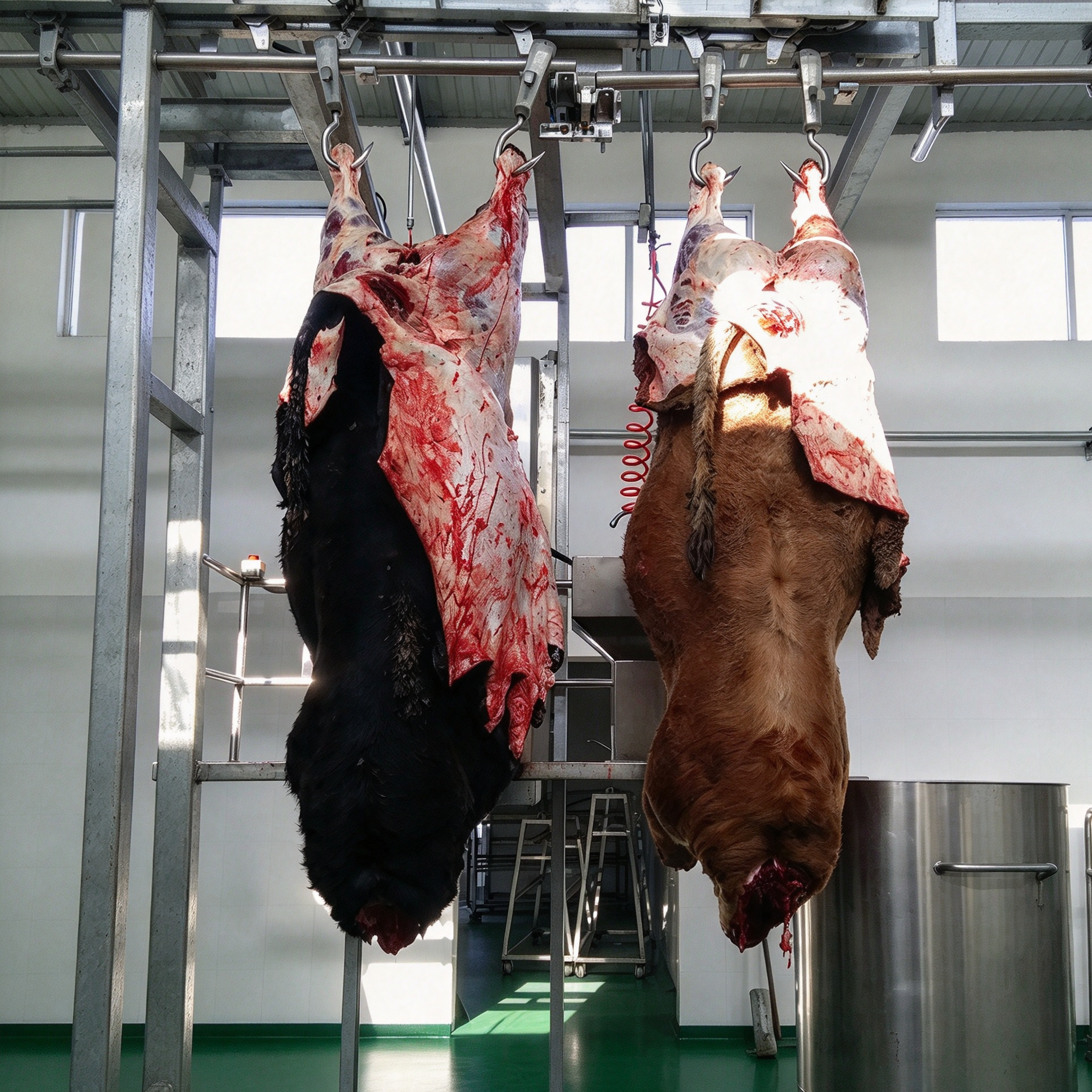 【QE-C301】Cattle carcass automatic convey rail (Tube-rail, Dual-orbit, Flat-rail) slaughter machine Cattle slaughterhouse equipment cow abattoir machine