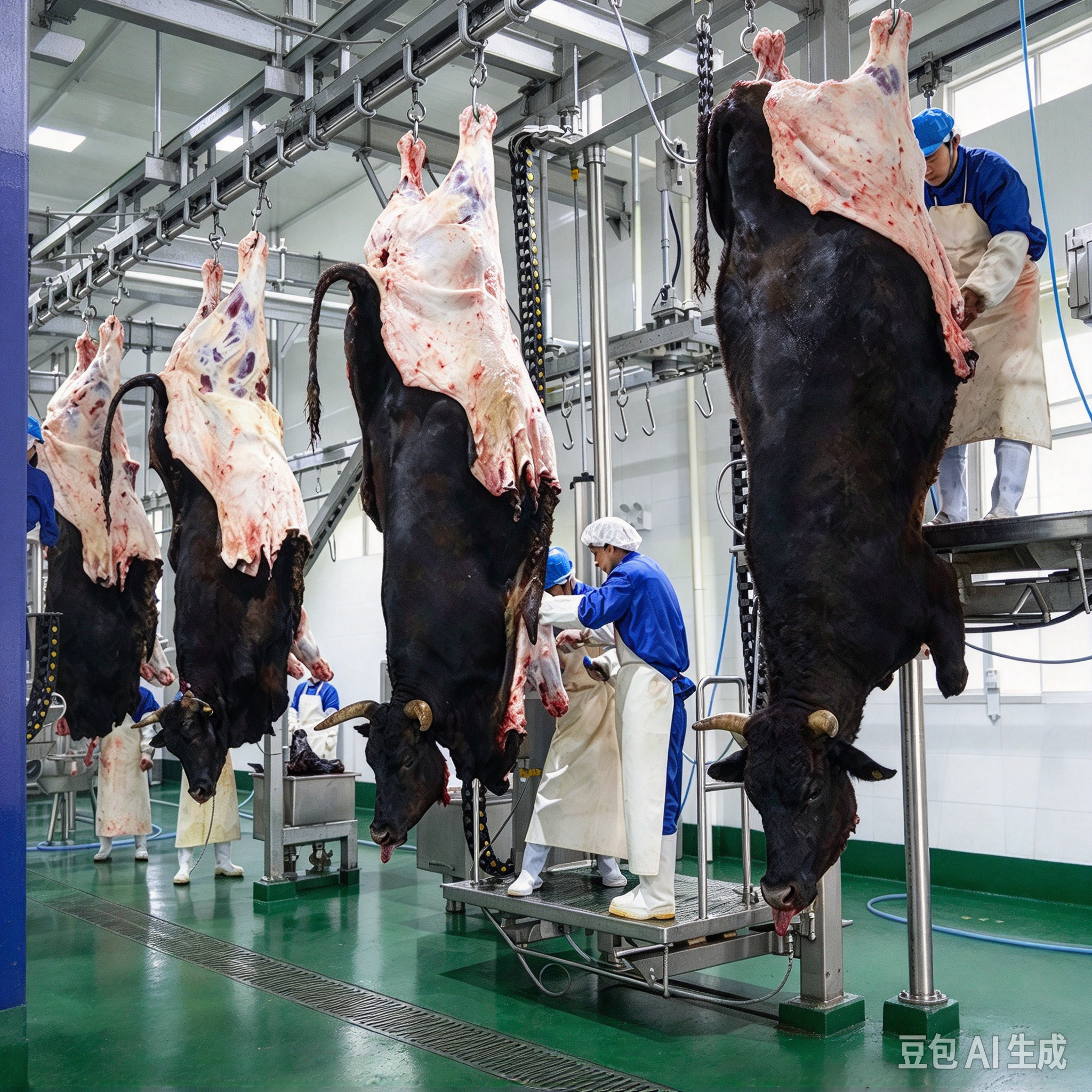 【QE-C301】Cattle carcass automatic convey rail (Tube-rail, Dual-orbit, Flat-rail) slaughter machine Cattle slaughterhouse equipment cow abattoir machine