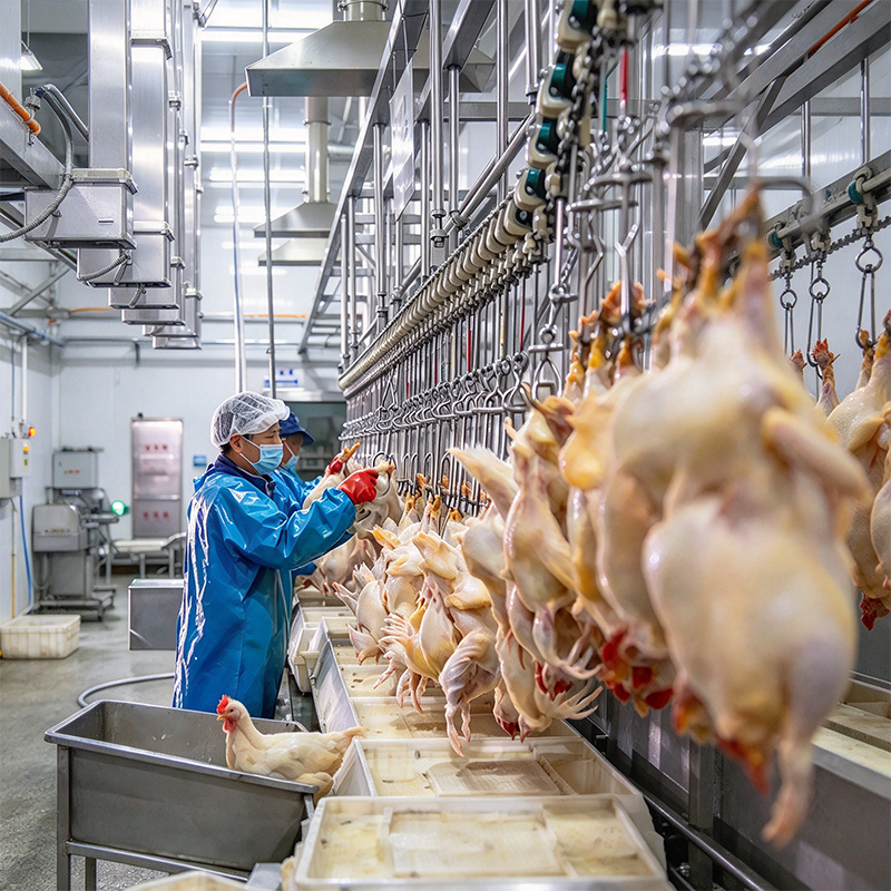 【QE-B105-I】Poultry bleeding automatic convey rail poultry abattoir slaughterhouse equipment chicken slaughter machine