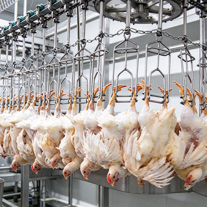 【QE-B105-I】Poultry bleeding automatic convey rail poultry abattoir slaughterhouse equipment chicken slaughter machine