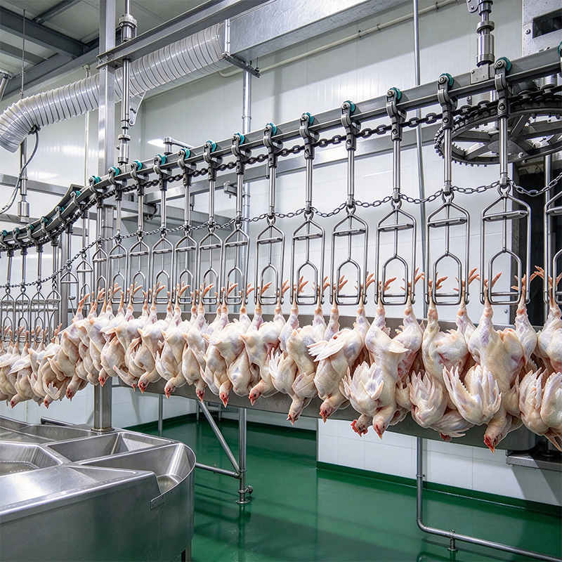 【QE-B105-I】Poultry bleeding automatic convey rail poultry abattoir slaughterhouse equipment chicken slaughter machine