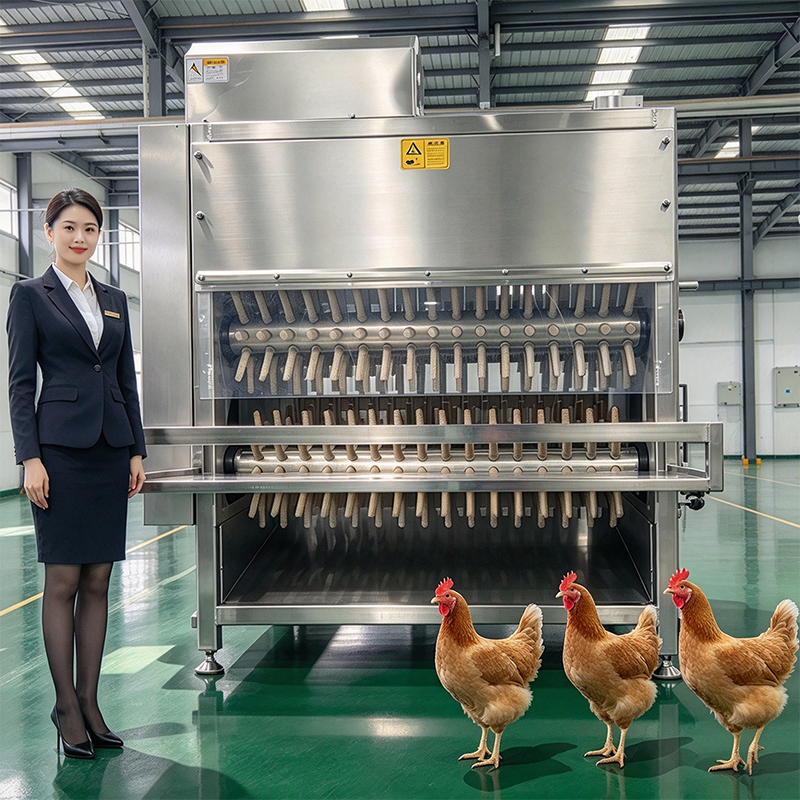 【QE-B109-II】Poultry carcass horizontal plucking machine poultry abattoir slaughterhouse equipment chicken slaughter machine