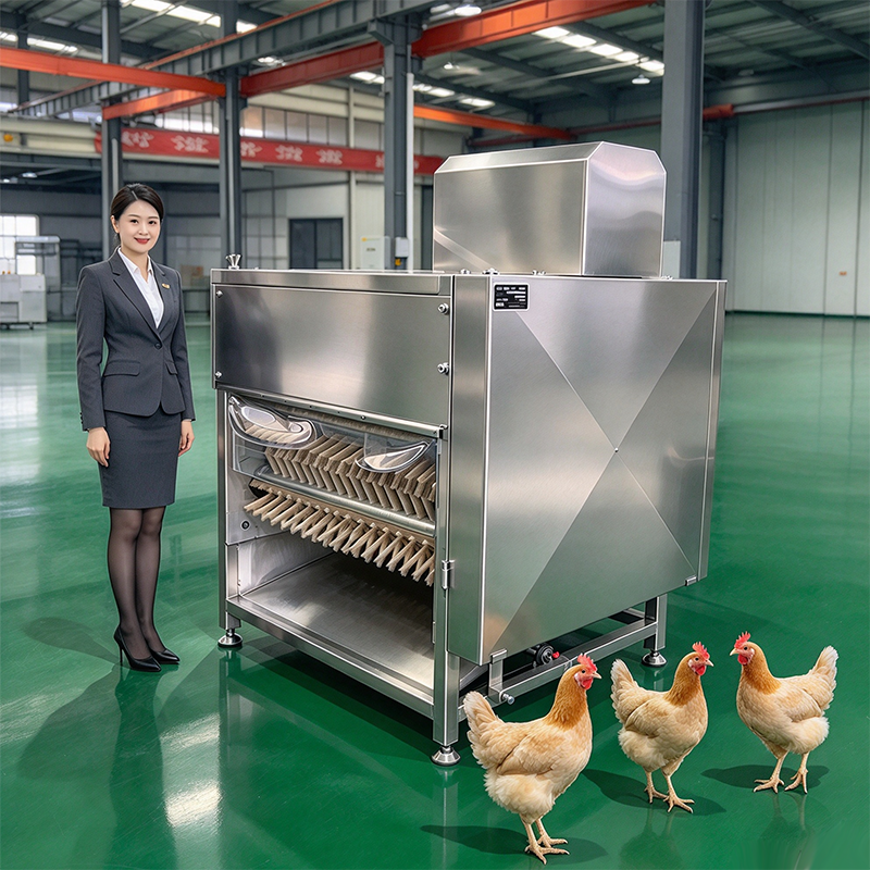 【QE-B109-II】Poultry carcass horizontal plucking machine poultry abattoir slaughterhouse equipment chicken slaughter machine