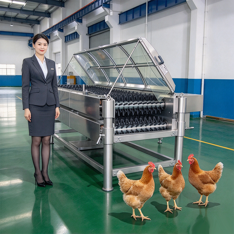【QE-B109-III】Poultry carcass horizontal plucking machine poultry abattoir slaughterhouse equipment chicken slaughter machine