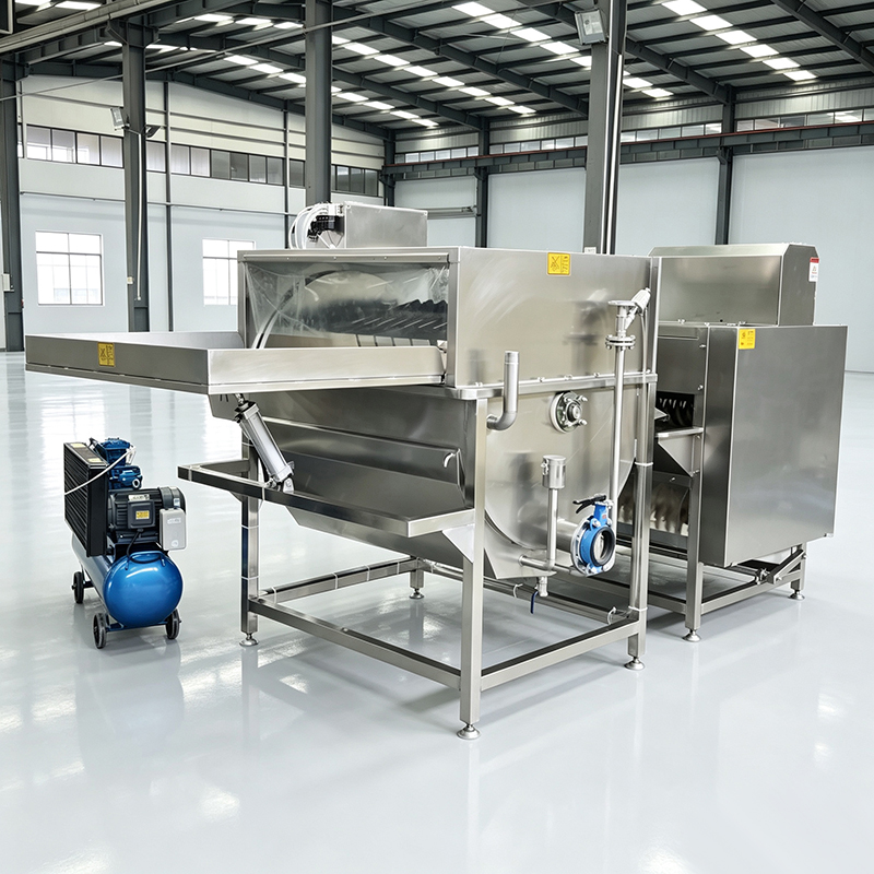【QE-B109-VI】Poultry carcass scalding and plucking combination machine poultry abattoir slaughterhouse equipment chicken slaughter machine