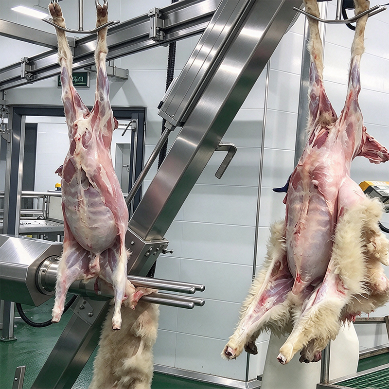 【QE-S206-II】Sheep(goat) carcass skin single column skin puller(Vertical or slope) sheep slaughterhouse slaughtering equipment goat abattoir goat slaughter line machine