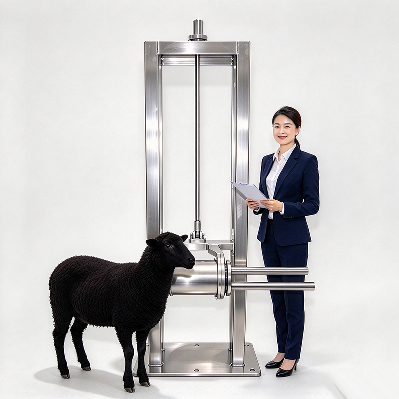 【QE-S206-I】Sheep(goat) carcass skin vertical pneumatic skin puller sheep slaughterhouse slaughtering equipment goat abattoir goat slaughter line machine