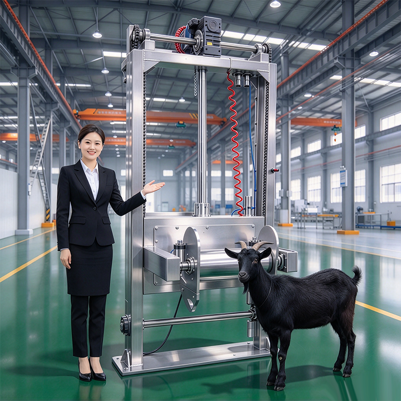 【QE-S206-I】Sheep(goat) carcass skin vertical pneumatic skin puller sheep slaughterhouse slaughtering equipment goat abattoir goat slaughter line machine