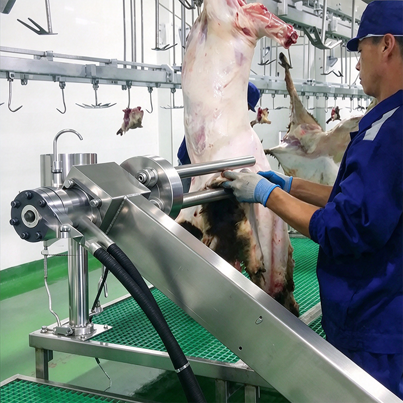 【QE-S206-III】Sheep(goat) carcass skin rocker type hydraulic puller sheep slaughterhouse slaughtering equipment goat abattoir goat slaughter line machine