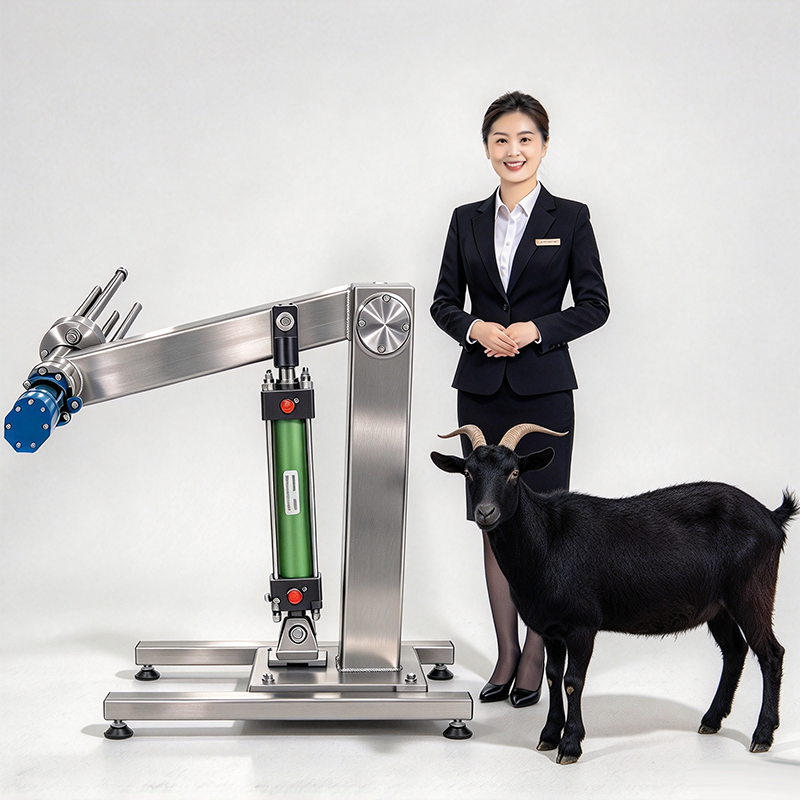 【QE-S206-III】Sheep(goat) carcass skin rocker type hydraulic puller sheep slaughterhouse slaughtering equipment goat abattoir goat slaughter line machine