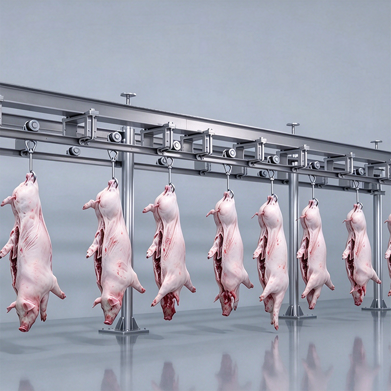 【QE-P201-I】Pig carcass processing automatic convey rail (Tube-track, Dual-track, Flat-track) pig abattoir slaughter equipment pig slaughterhouse meat processing machine